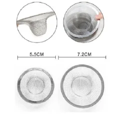 SET 2 PZ FILTRO FILTRI PER LAVELLO Ø 7.2/5,5CM PER CUCINA BAGNO IN ACCIAIO 50052