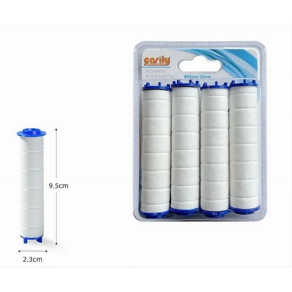 SET 4 PZ FILTRO RICAMBIO PER DOCCETTA SOFFIONE DOCCIA DEPURA ACQUA BAGNO 87517