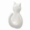 SET 3 PZ GANCI A FORMA DI GATTO BIANCHI ADESIVI PER CUCINA BAGNO DA PARETE 79346
