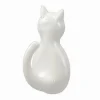 SET 6 PZ GANCI ADESIVI A FORMA DI GATTO BIANCHI PER CUCINA BAGNO DA PARETE 79347