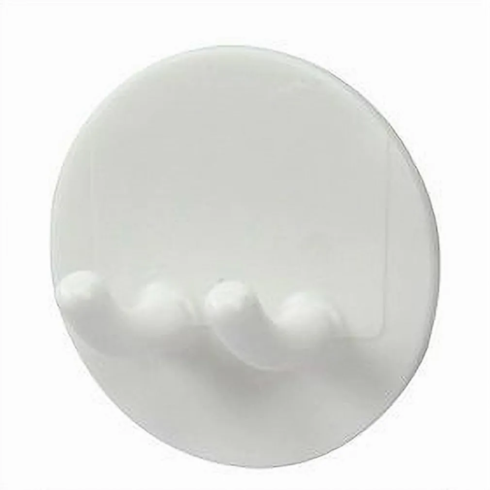 SET 2 PZ GANCI ADESIVI DOPPIO CASA BAGNO ATTACCAPANNI DA PARETE CIRCOLARE 79337