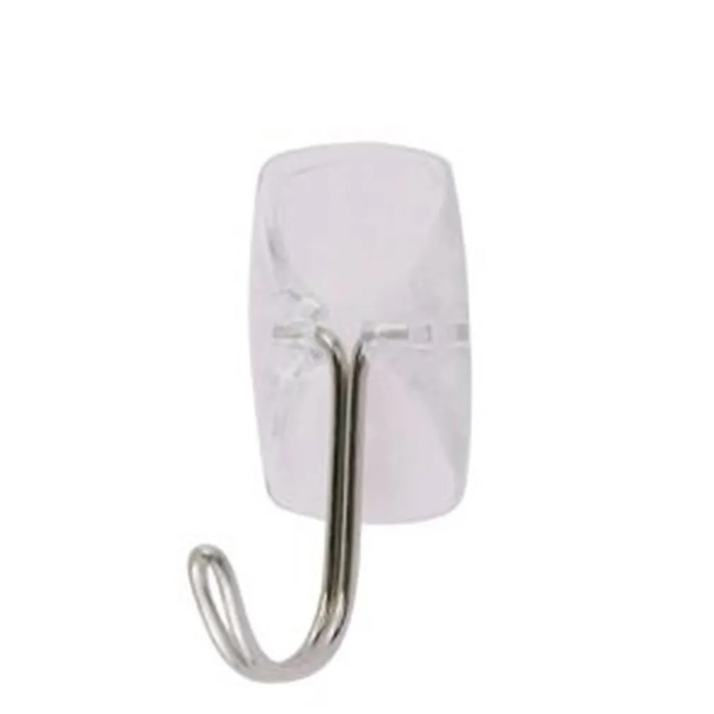 SET 6 PZ GANCI APPENDINI ADESIVI TRASPARENTI DA PARETE CASA ATTACCAPANNI 87015