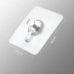 SET 6 PZ GANCI AUTOADESIVI PER QUADRI TRASPARENTI APPENDI SENZA CHIODI OROLOGIO