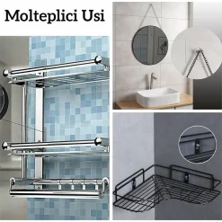 SET 6 PZ GANCI AUTOADESIVI PER QUADRI TRASPARENTI APPENDI SENZA CHIODI OROLOGIO