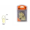 SET 7 PZ GANCI GANCETTI DORATI PER QUADRI CORNICI APPENDERE PARETE 16X23MM 07998