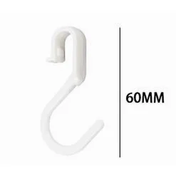 SET 6 PZ GANCI MULTIUSO FORMA S SALVASPAZIO PER CUCINA BAGNO CASA BIANCHI 87365