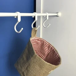 SET 6 PZ GANCI MULTIUSO FORMA S SALVASPAZIO PER CUCINA BAGNO CASA BIANCHI 87365