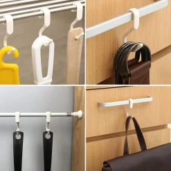 SET 6 PZ GANCI MULTIUSO FORMA S SALVASPAZIO PER CUCINA BAGNO CASA BIANCHI 87365