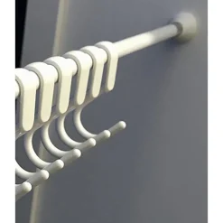 SET 6 PZ GANCI MULTIUSO FORMA S SALVASPAZIO PER CUCINA BAGNO CASA BIANCHI 87365