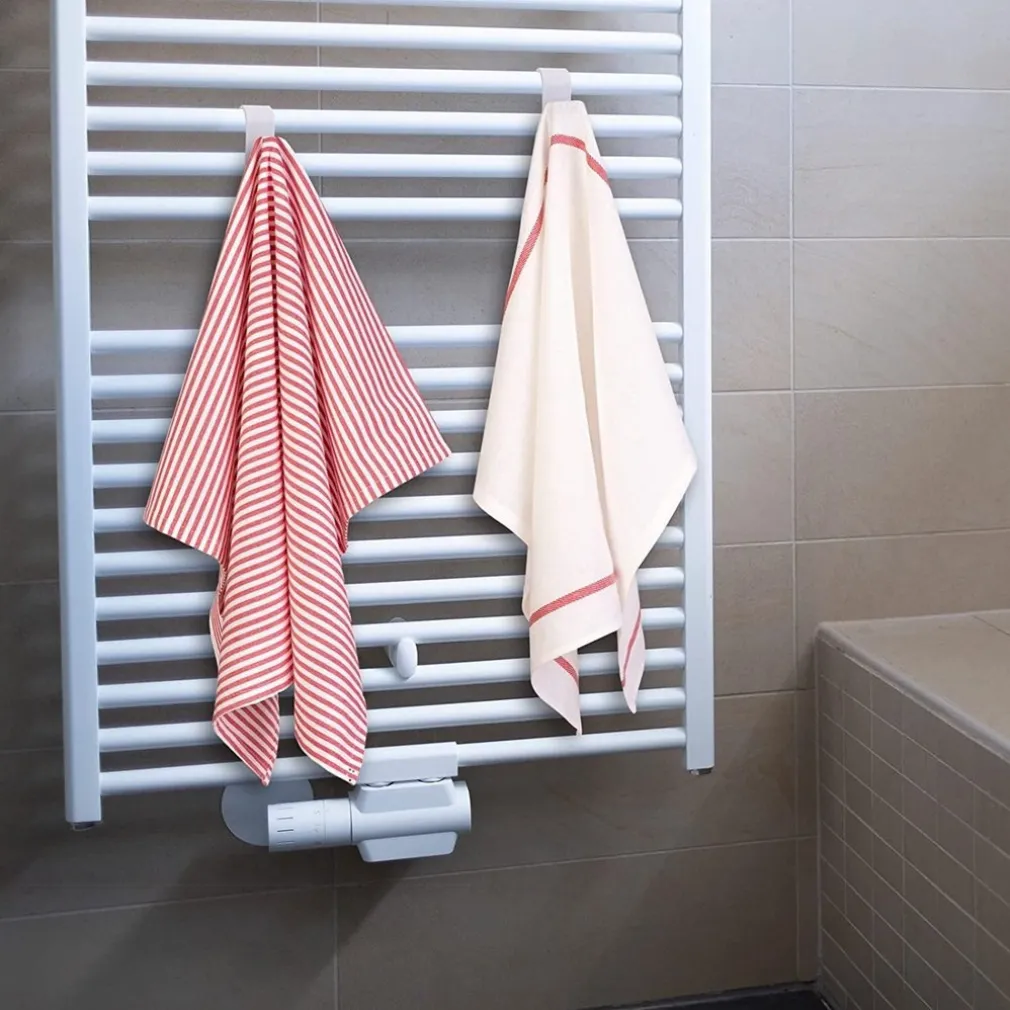 SET 2 PZ GANCI PER TERMOARREDO BAGNO APPENDINI PORTASCIUGAMANI RADIATORE 87004