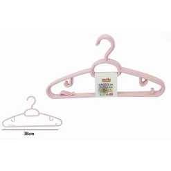 SET 5 PZ GRUCCE IN PLASTICA STAMPELLE APPENDIABITO PANTALONI GIACCHE ROSA 79328