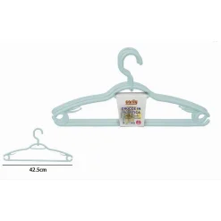 SET 3 PZ GRUCCE PLASTICA STAMPELLE APPENDI ABITI PANTALONI GIACCHE AZZURRO 79332