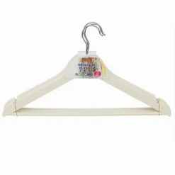 SET 3 PZ GRUCCE STAMPELLE IN PLASTICA APPENDIABITI VESTITI PANTALONI BEIGE 79316