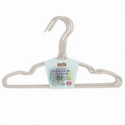 SET 5 PZ GRUCCE STAMPELLE APPENDIABITO IN METALLO BIANCO VESTITI PANTALONI 87693