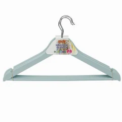 SET 3 PZ GRUCCE STAMPELLE PLASTICA APPENDIABITI VESTITI PANTALONI AZZURRO 79317