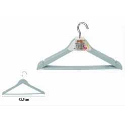 SET 3 PZ GRUCCE STAMPELLE PLASTICA APPENDIABITI VESTITI PANTALONI AZZURRO 79317