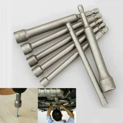 SET 7 PZ INSERTI CHIAVI A BUSSOLA ESAGONALI PER TRAPANO AVVITATORE DA 5 A 12MM