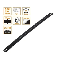 SET 2 PZ LAME PER SEGHE SEGHETTO A FERRO 30CM RICAMBI LAMA 12" LEGNA PVC 90185