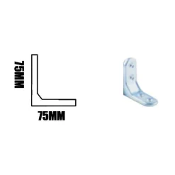 SET 2 PZ LASTRINA AD ANGOLO 75 MM SOSTEGNO STAFFA ANGOLARE CON VITI MOBILI 91213