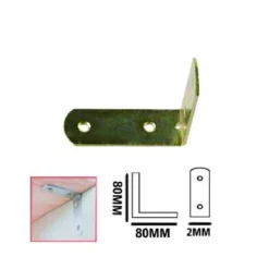 SET 4 PZ LASTRINA LASTRINE AD ANGOLO FORMA L 80X20X2MM CON VITI PER MOBILI 91220