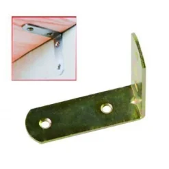 SET 4 PZ LASTRINA LASTRINE AD ANGOLO FORMA L 40X20X2MM CON VITI PER MOBILI 91217