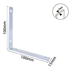 SET 4 PZ LASTRINE AD ANGOLO LASTRINA ANGOLARE 100X100X15X2 MM VITI MOBILI 57117