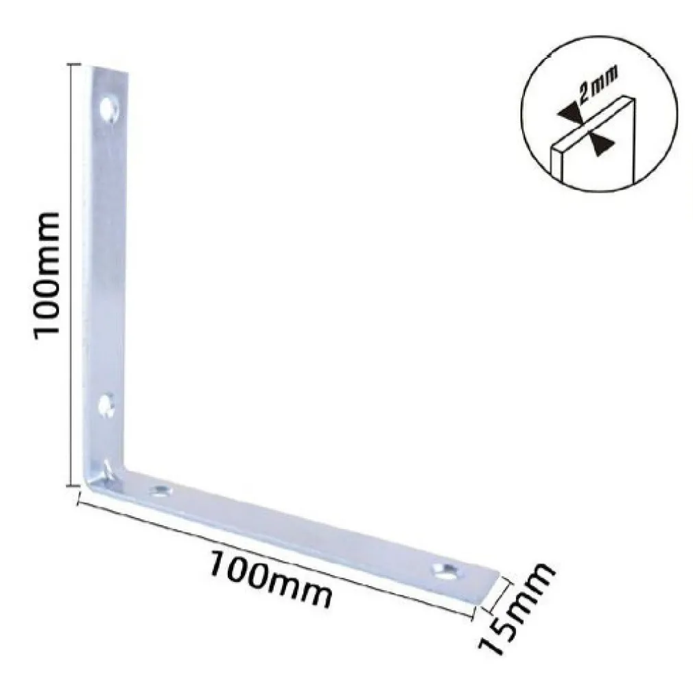 SET 4 PZ LASTRINE AD ANGOLO LASTRINA ANGOLARE 100X100X15X2 MM VITI MOBILI 57117