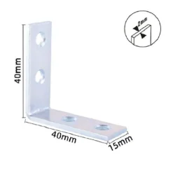 SET 4 PZ LASTRINE AD ANGOLO LASTRINA ANGOLARE 40X40X15X2MM CON VITI MOBILI 57112