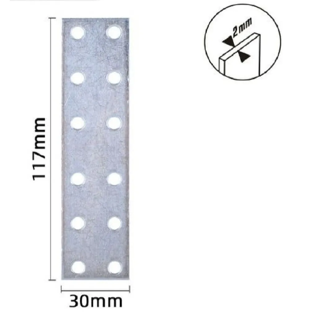 SET 4 PZ LASTRINE LASTRINA PIASTRA DI GIUNZIONE 117X30X2MM CON VITI MOBILI 57140