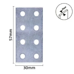 SET 4 PZ LASTRINE LASTRINA PIASTRA DI GIUNZIONE 57X30X2 MM CON VITI MOBILI 57137