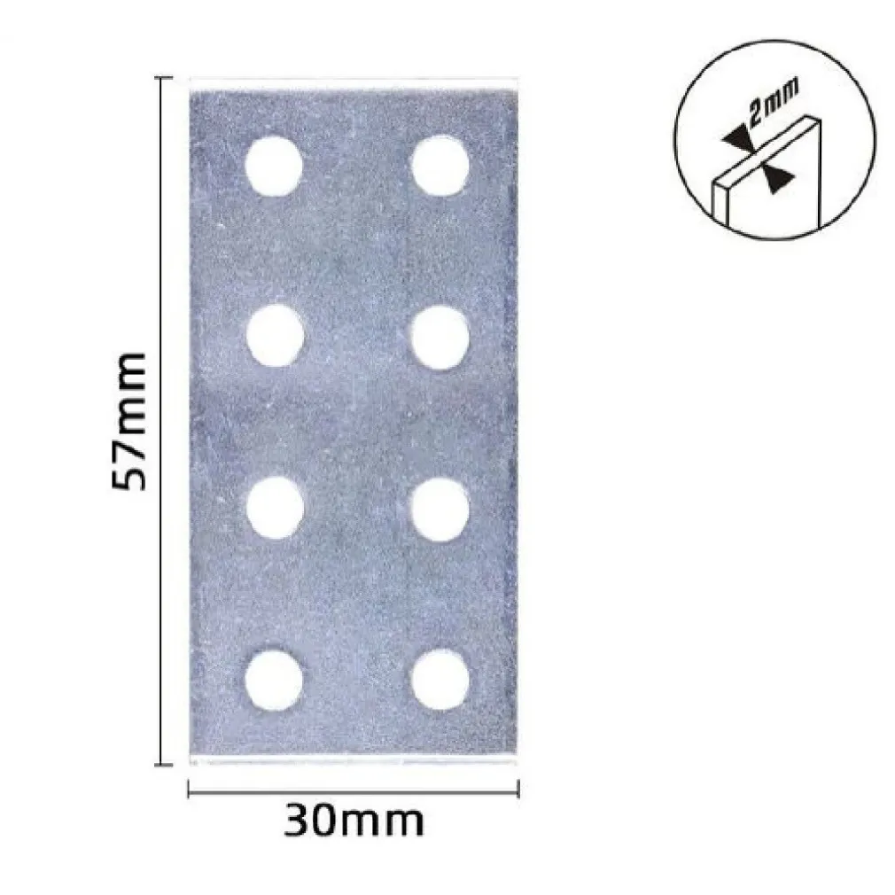 SET 4 PZ LASTRINE LASTRINA PIASTRA DI GIUNZIONE 57X30X2 MM CON VITI MOBILI 57137