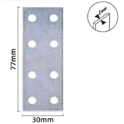 SET 4 PZ LASTRINE LASTRINA PIASTRA DI GIUNZIONE 77X30X2 MM CON VITI MOBILI 57138