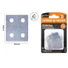 SET 4 PZ LASTRINE LASTRINA PIASTRA DI GIUNZIONE 37X30X2MM CON VITI MOBILI 57136