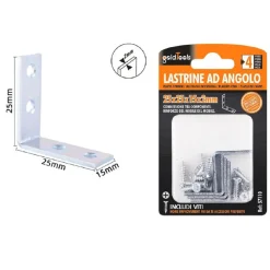 SET 4 PZ LASTRINE LASTRINA AD ANGOLO ANGOLARE 25X25X15X2MM CON VITI MOBILI 57110