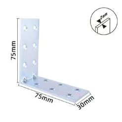 SET 4 PZ LASTRINE LASTRINA AD ANGOLO ANGOLARE 75X75X30X2MM CON VITI MOBILI 57124