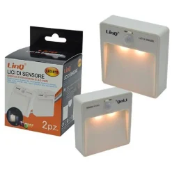 SET 2 PZ LUCI CON SENSORE DI RILEVAMENTO AUTOMATICO MOVIMENTO 3/5 METRI LED-810