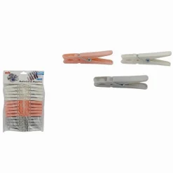 SET 30 PZ MOLLETTE IN PLASTICA COLORATE 8 CM PINZE BUCATO PANNI MULTIUSO 69540