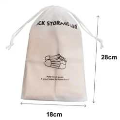 SET 3 PZ ORGANIZER DA VIAGGIO CASA BORSA PER CALZINI 18X28CM SACCO CON COULISSE 87702