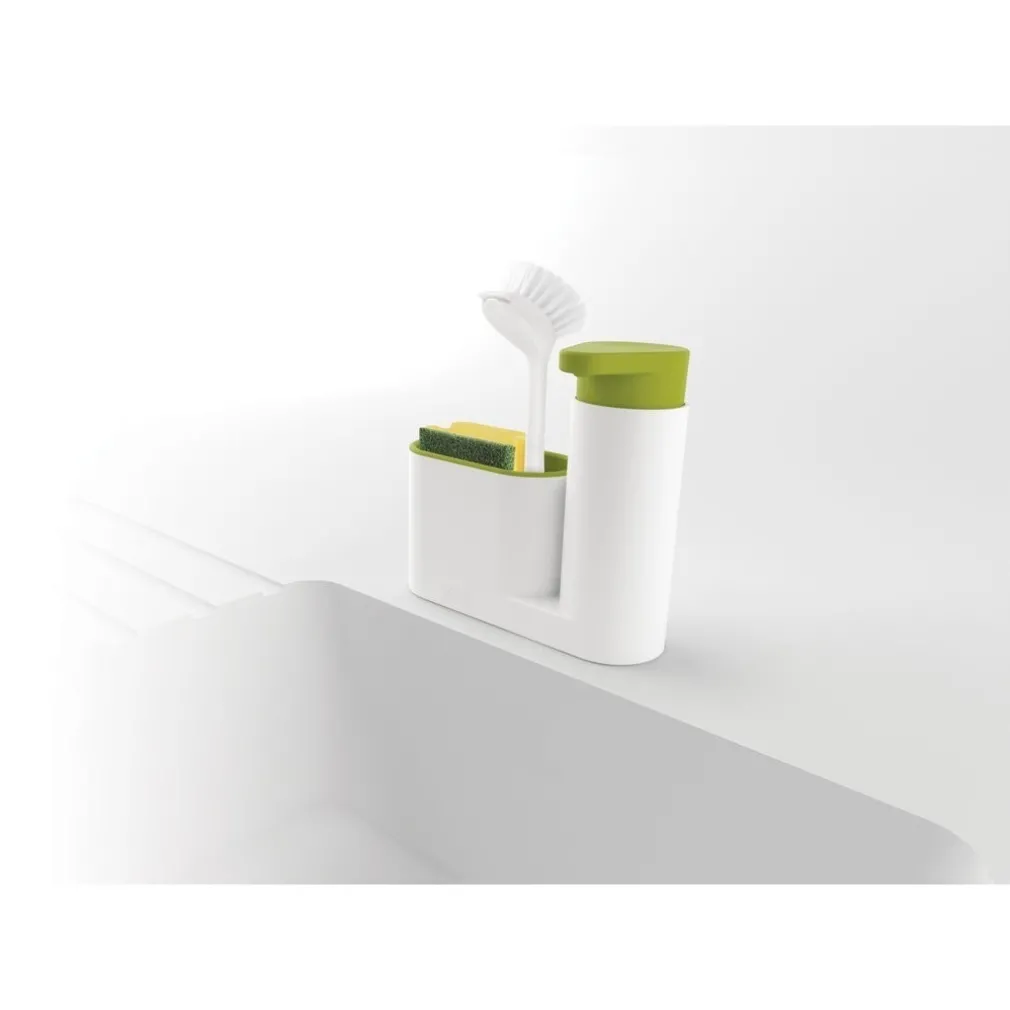 SET 2 PZ ORGANIZER PER LAVELLO DISPENSER DI SAPONE LIQUIDO + CONTENITORE SPUGNE