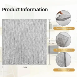 SET 10 PZ PANNI IN FILO METALLICO ANTIGRAFFIO PER PULIRE PIATTI LAVELLI MULTIUSO