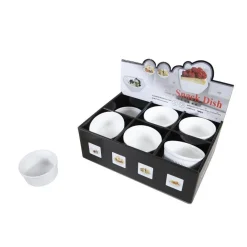 SET 12 PZ PIATTO CIOTOLE ROTONDE ANTIPASTI IN PORCELLANA APERITIVO SNACK 151686