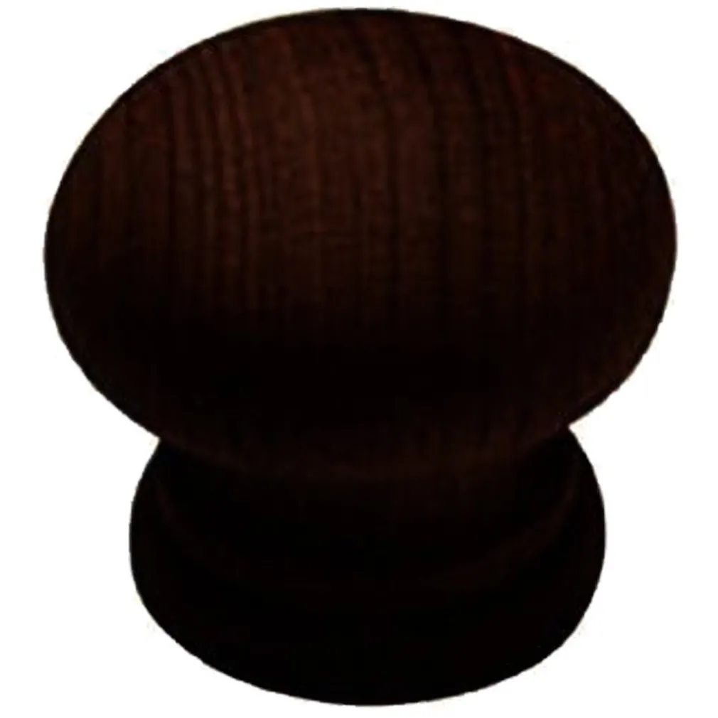 SET 4 PZ. POMELLI 2.5 CM LEGNO SCURO MOGANO PER CASSETTI MOBILI