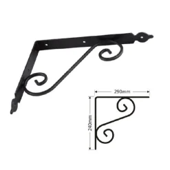 SET 2 PZ REGGIMENSOLA SUPPORTO STAFFA ANGOLIERE FANTASIA 290X240CM NERA 91279