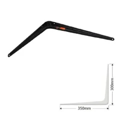 SET 2 PZ REGGIMENSOLA SUPPORTO STAFFA TRIANGOLO MENSOLA METALLO 35 CM NERO 91274