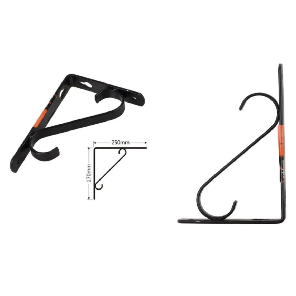 SET 2 PZ REGGIMENSOLA SUPPORTO STAFFA ANGOLIERE RINFORZO 250 X 170 MM NERA 91286