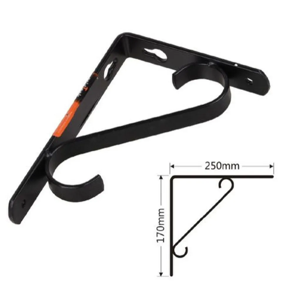 SET 2 PZ REGGIMENSOLA SUPPORTO STAFFA ANGOLIERE RINFORZO 250 X 170 MM NERA 91286