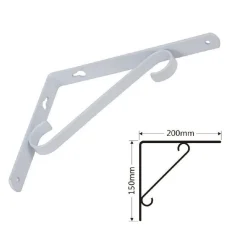 SET 2 PZ REGGIMENSOLA SUPPORTO STAFFA ANGOLIERE RINFORZO 200X150 MM BIANCA 91285