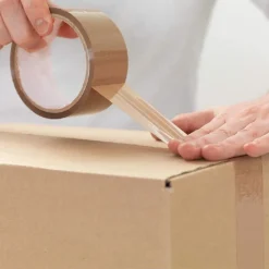 SET 6 PZ ROTOLI NASTRO ADESIVO PACCHI 50MMX132MT SILENZIOSO IMBALLO COLORE AVANA