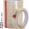 SET 12 PZ ROTOLO NASTRO ADESIVO TRASPARENTE 19MM X 50MT PER UFFICIO SILENZIOSO