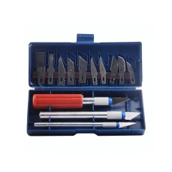 SET 13 PZ. SCALPELLI MINI CON MANICO IN PLASTICA ACCIAIO PER SCULTURA INTAGLIO STRUMENTI TAGLIO SCOLPIRE